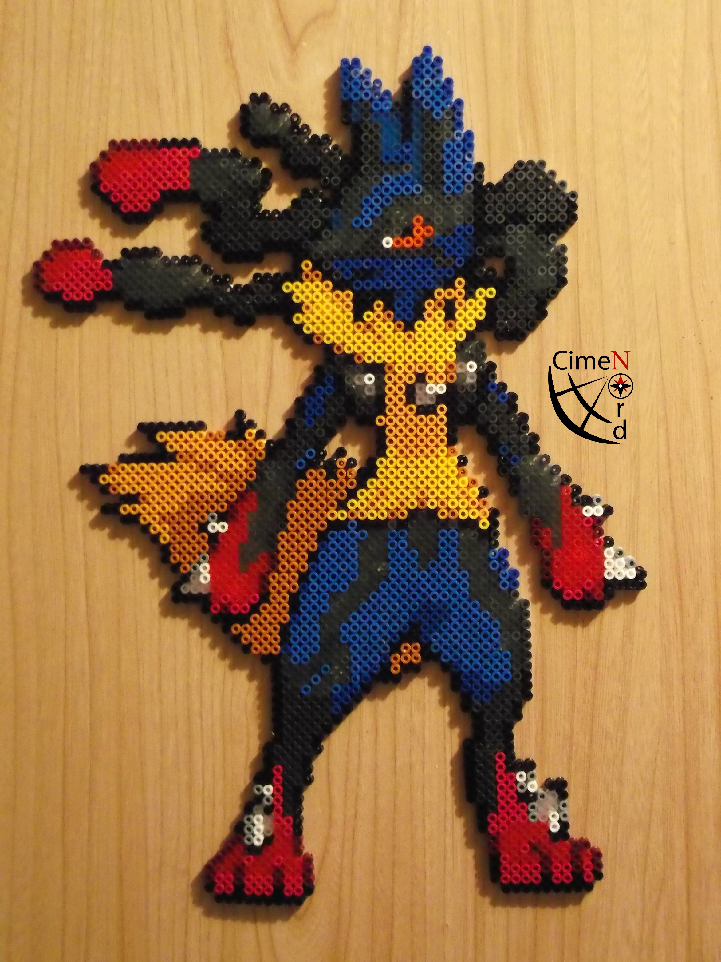 Riolu Lucario Mega Lucario Pokemon Perler Bead Fuse -  in 2023