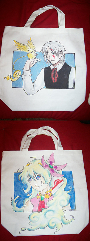 More tote bags: Allen and Nia