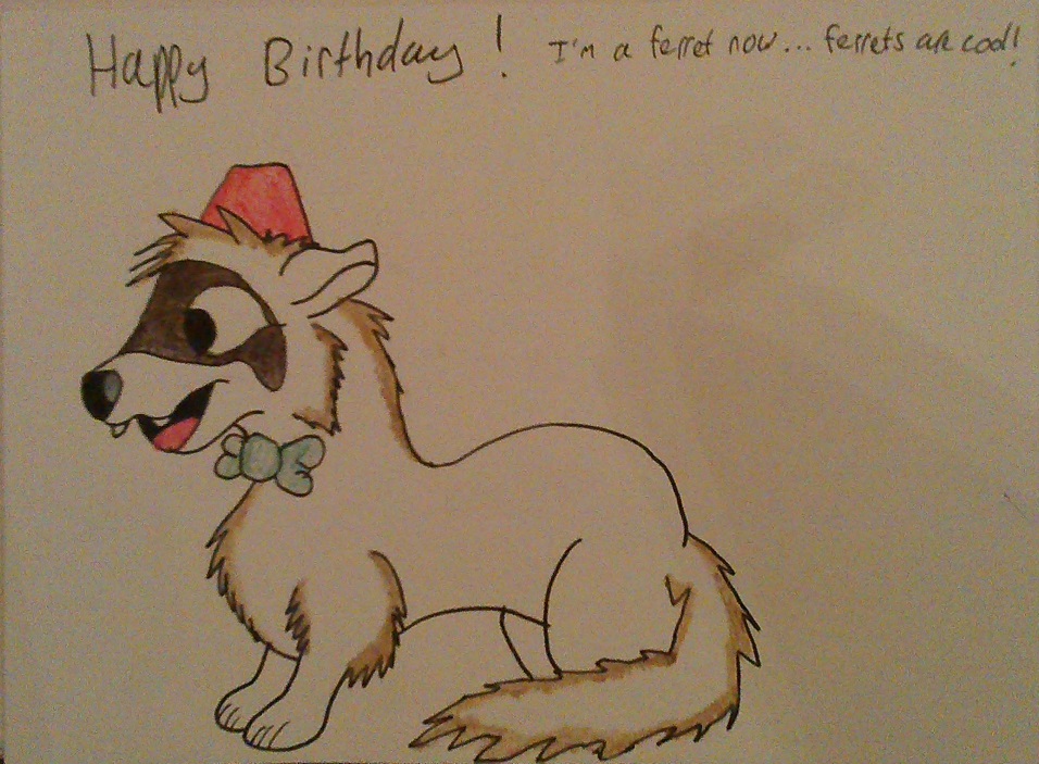 Ferret Birthday Card