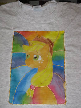 Applejack silk painting t-shirt