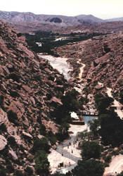 looking down the valley