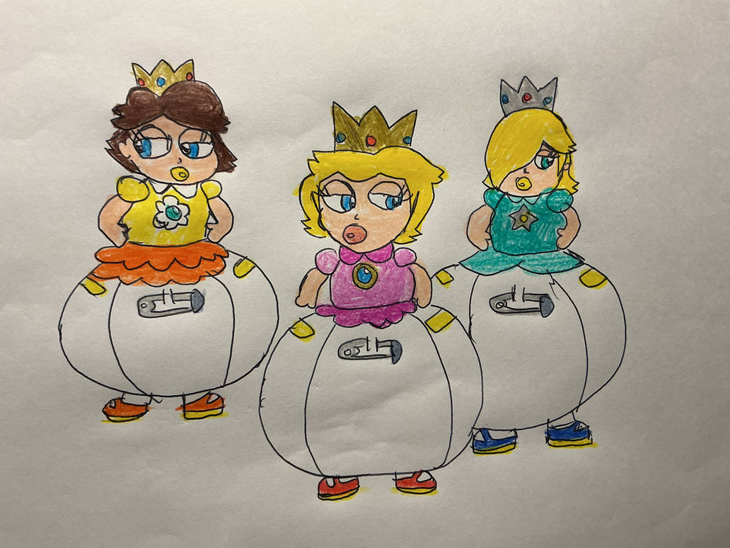 Baby Princesses in Diapers by MrFoxyPhoenix on DeviantArt