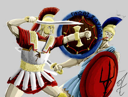 Hoplites fighting