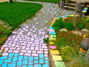 Follow the rainbow brick road!