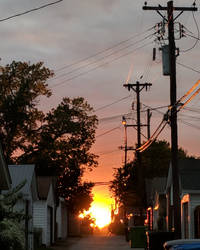 alley sunset