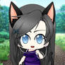 kawaii chibi me with kitty tail and ears  x3