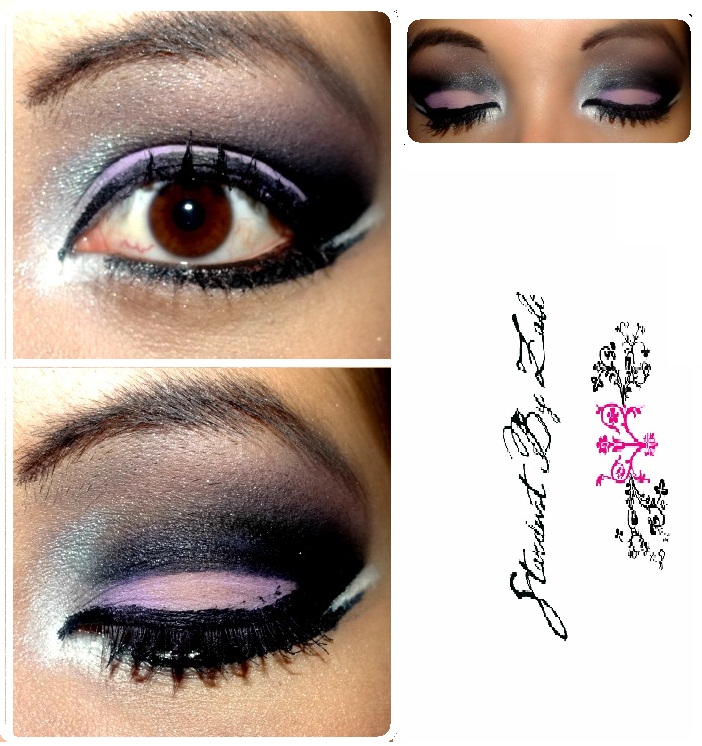 Purple night makeup