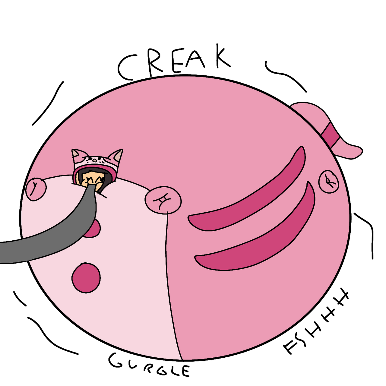 Top Cat Inflation Cat girl inflation by bigfanofinflation on DeviantArt