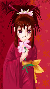 kimono girl -- coloured