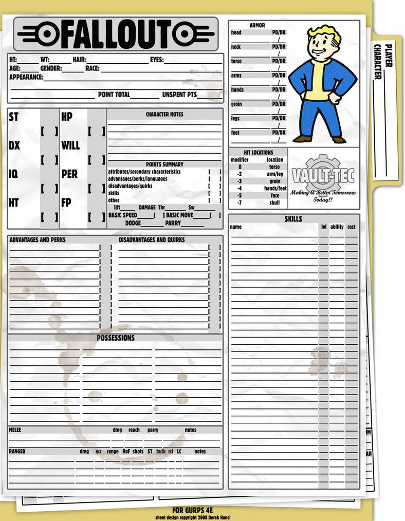 Fallout 5E Character Sheet
