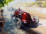 Tazio Nuvolari - 1936 Hungarian GP by donpackwood