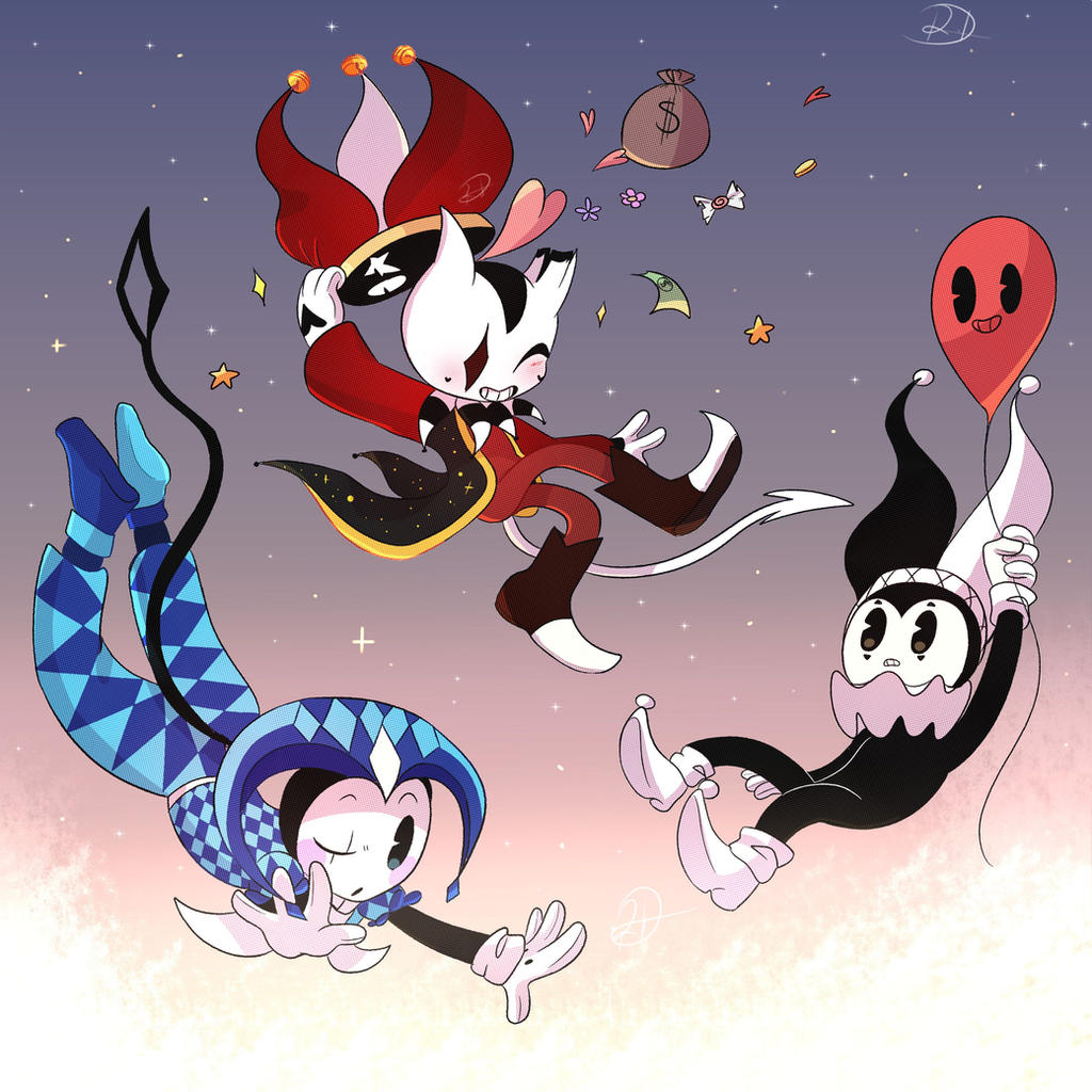 Two Jester Rbbits Trio of jesters by LazyCrisp on DeviantArt