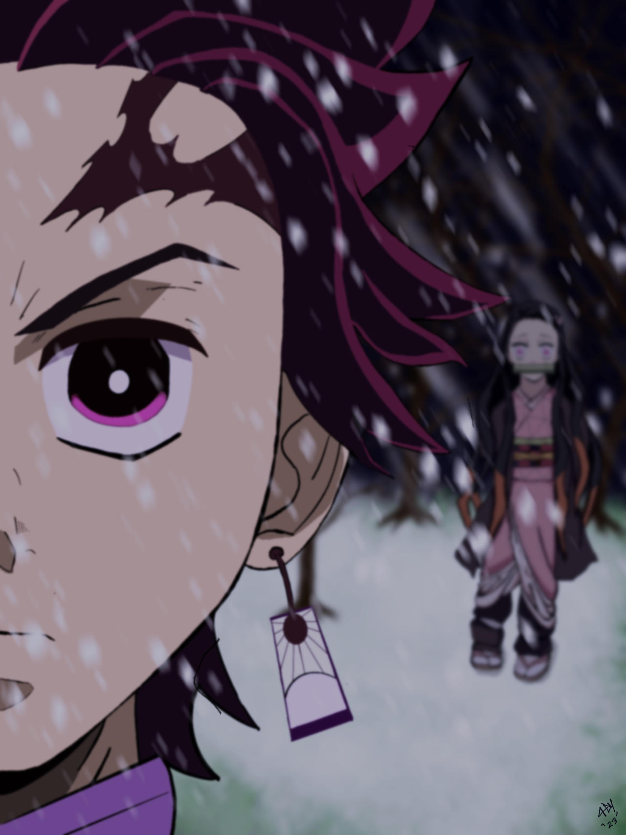 Tanjiro and Nazuko by 4dy40 on DeviantArt