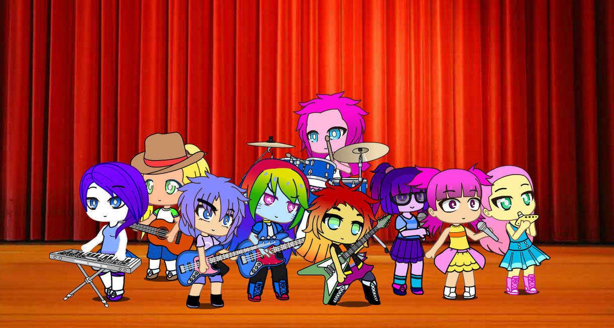 Rainbooms performing with Ami and Yumi by s11607272 on DeviantArt