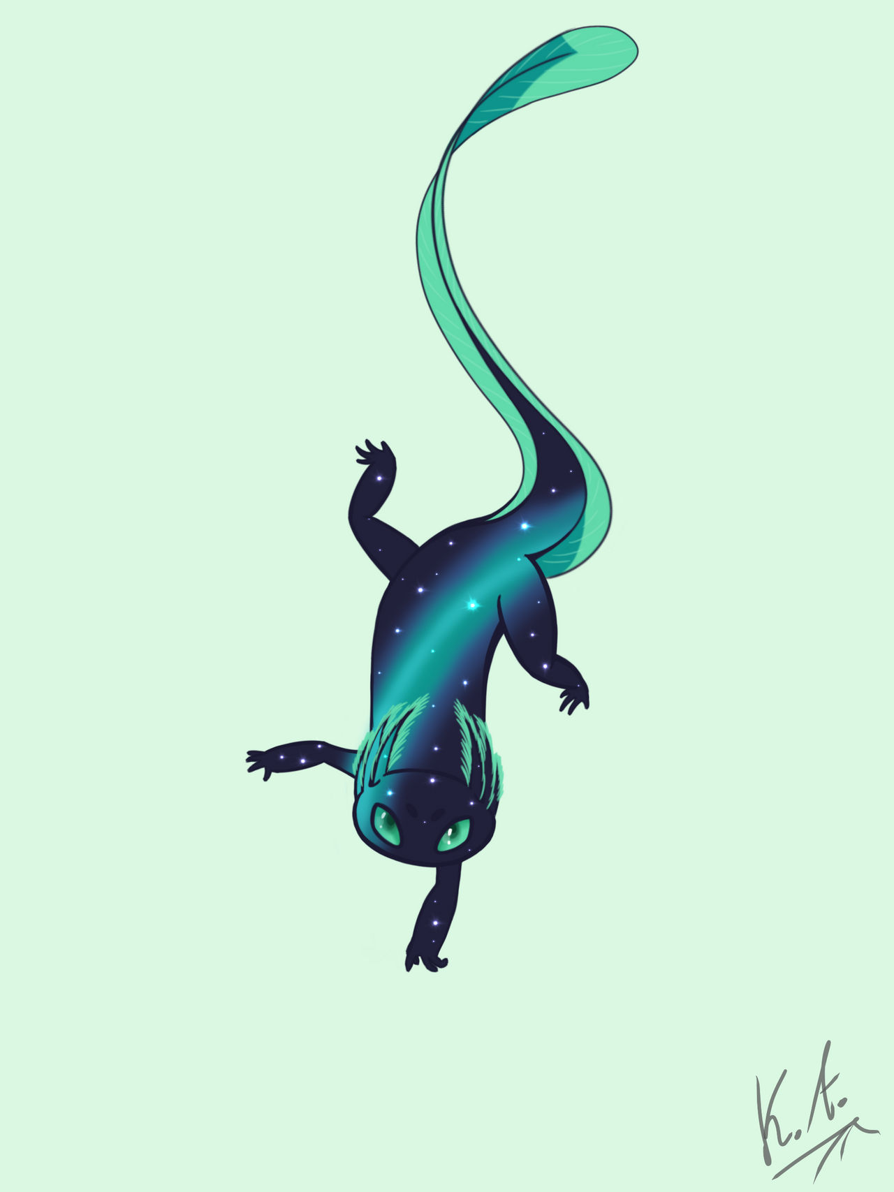 Axolotl wallpapers phone wallpaper Galaxy Axolotl by KabukiAngelArtz on DeviantArt