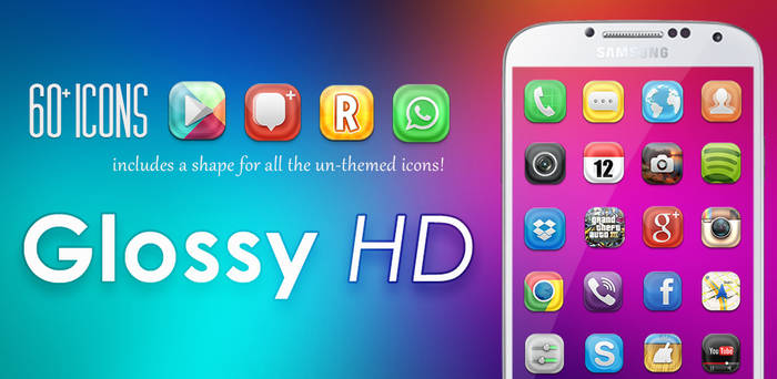 Glossy HD - Android Premium icon pack