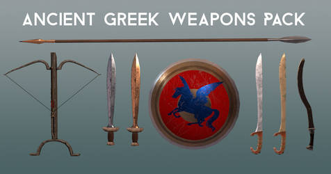 Ancient Greek Weapons Pack 3D models