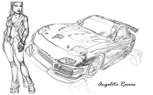 Drag Racing Rx7 Drawing RX-7 by AngelitaRamos on DeviantArt