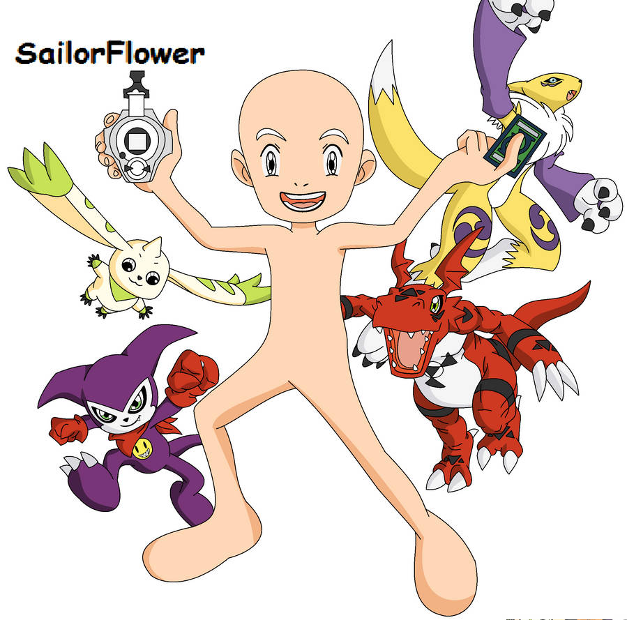 digimon base - Tamer and Digimons by SailorFlower on DeviantArt