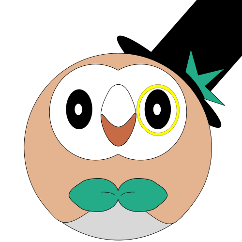Pokemon rowlet vector by Mjc-Silver on DeviantArt