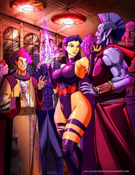 Psylocke at Shi'ar party