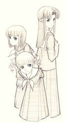 Noriko, Touko and Kanako