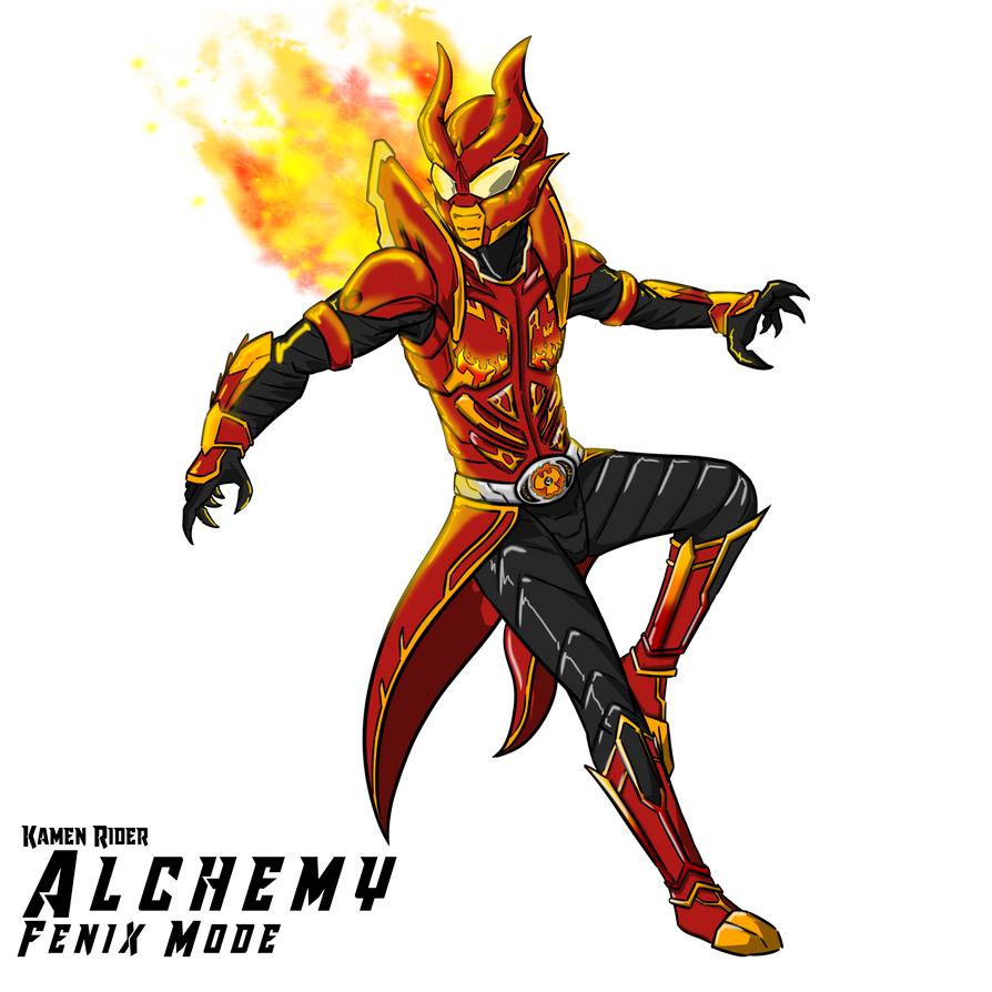 April Rider Alchemy COMM : Kamen Rider Alchemy - Fenix Mode by RamenDriver on DeviantArt