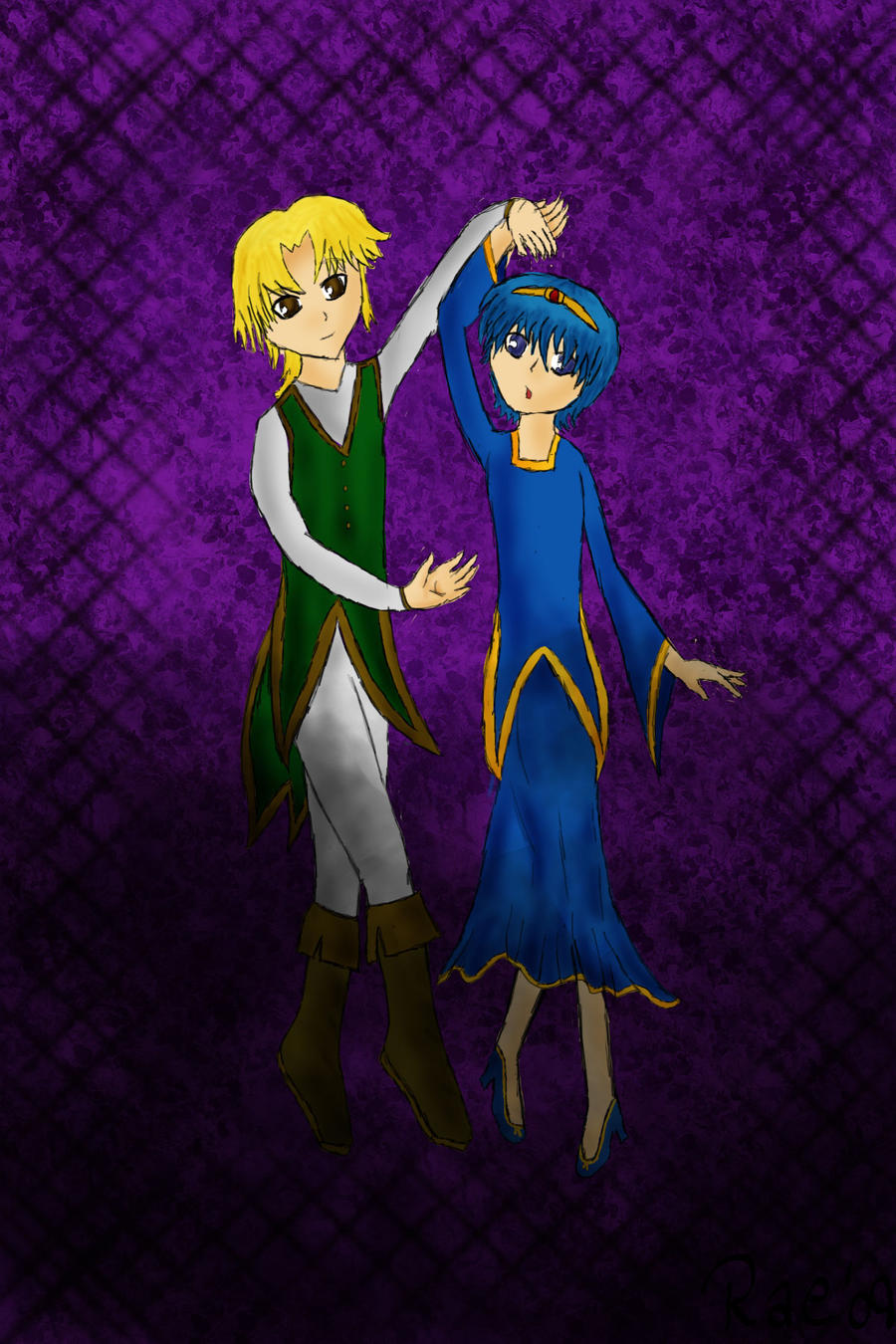 Marth and Link Dancing