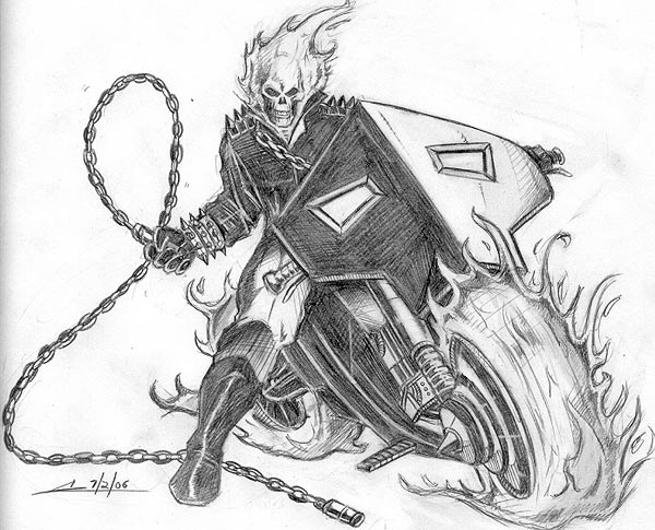 sketch_Ghost Rider by DOUGLASDRACO on DeviantArt