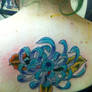 Open Blue Chrysanthemum Tattoo