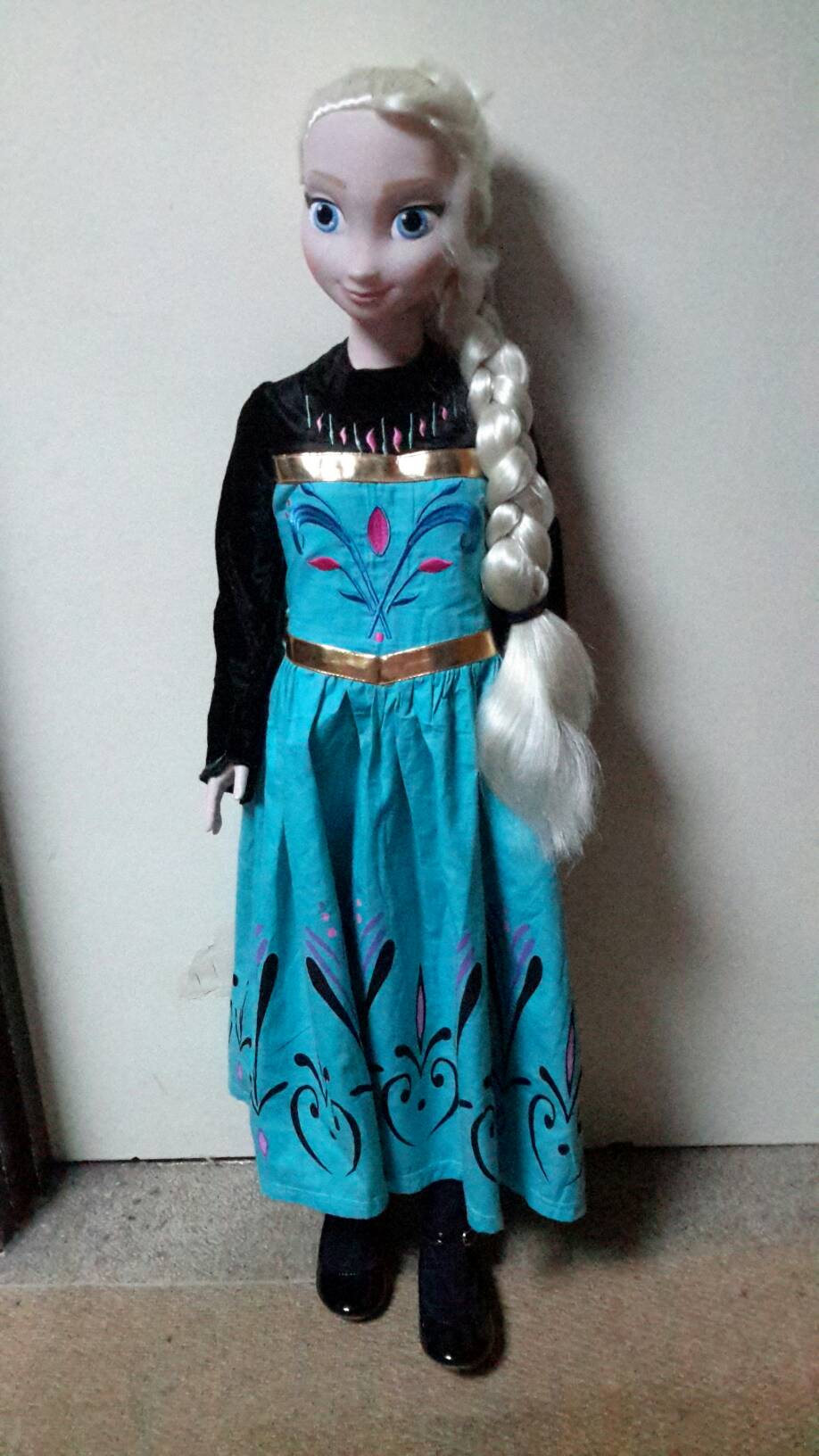 OOAK Elsa Coronation dress+tights and shoes