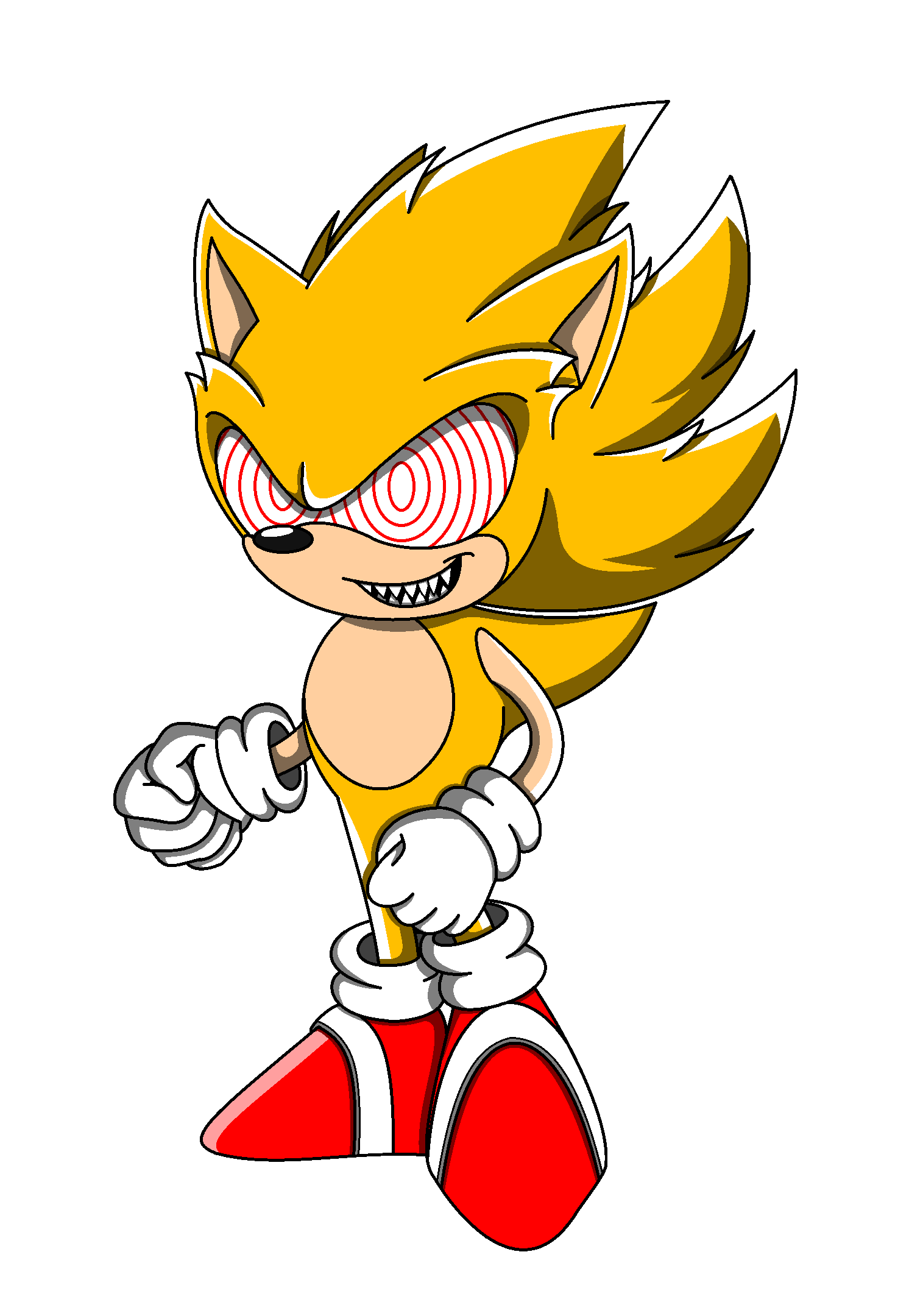 Fleetway Super Sonic Maldito Aumentar Poder 8 by Masorthehedgehog on  DeviantArt