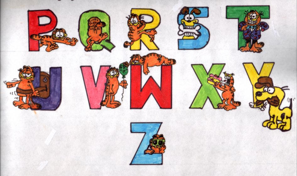 Garfield alphabet - part 2 by lambini on DeviantArt