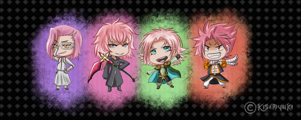 Guys with Pink Hair - Chibis