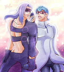 -Melon and swirly ice-
