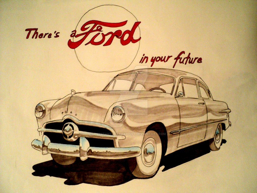 '49 Ford drawing by prestonthecarartist on DeviantArt