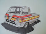 Dodge A100 Hot Rod Drawing by prestonthecarartist