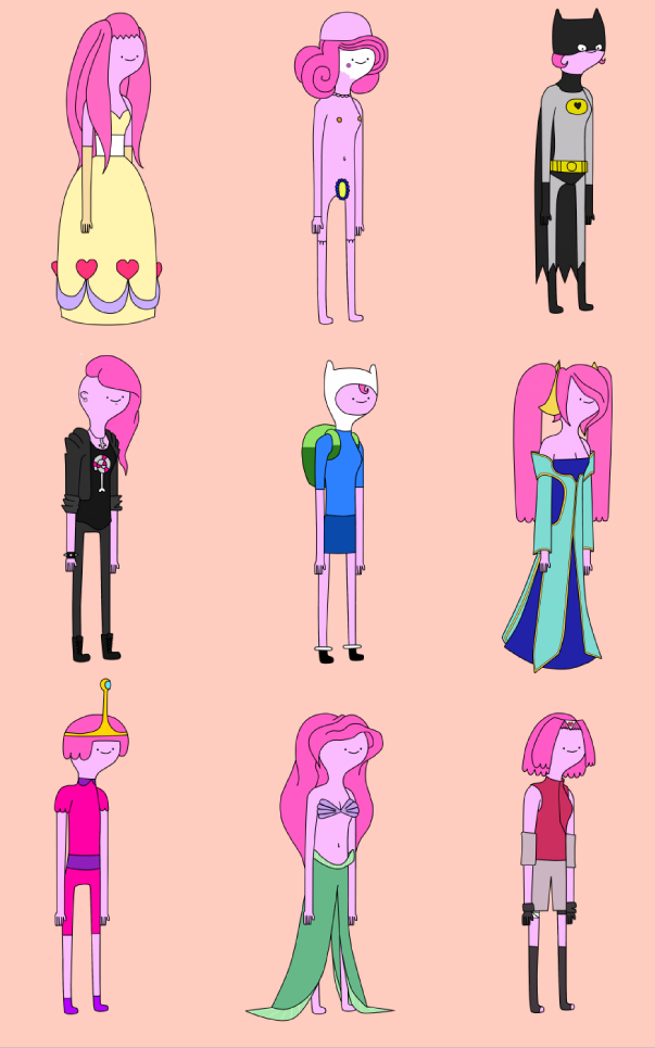 Princess Bubblegum outfits by JayWhale on DeviantArt