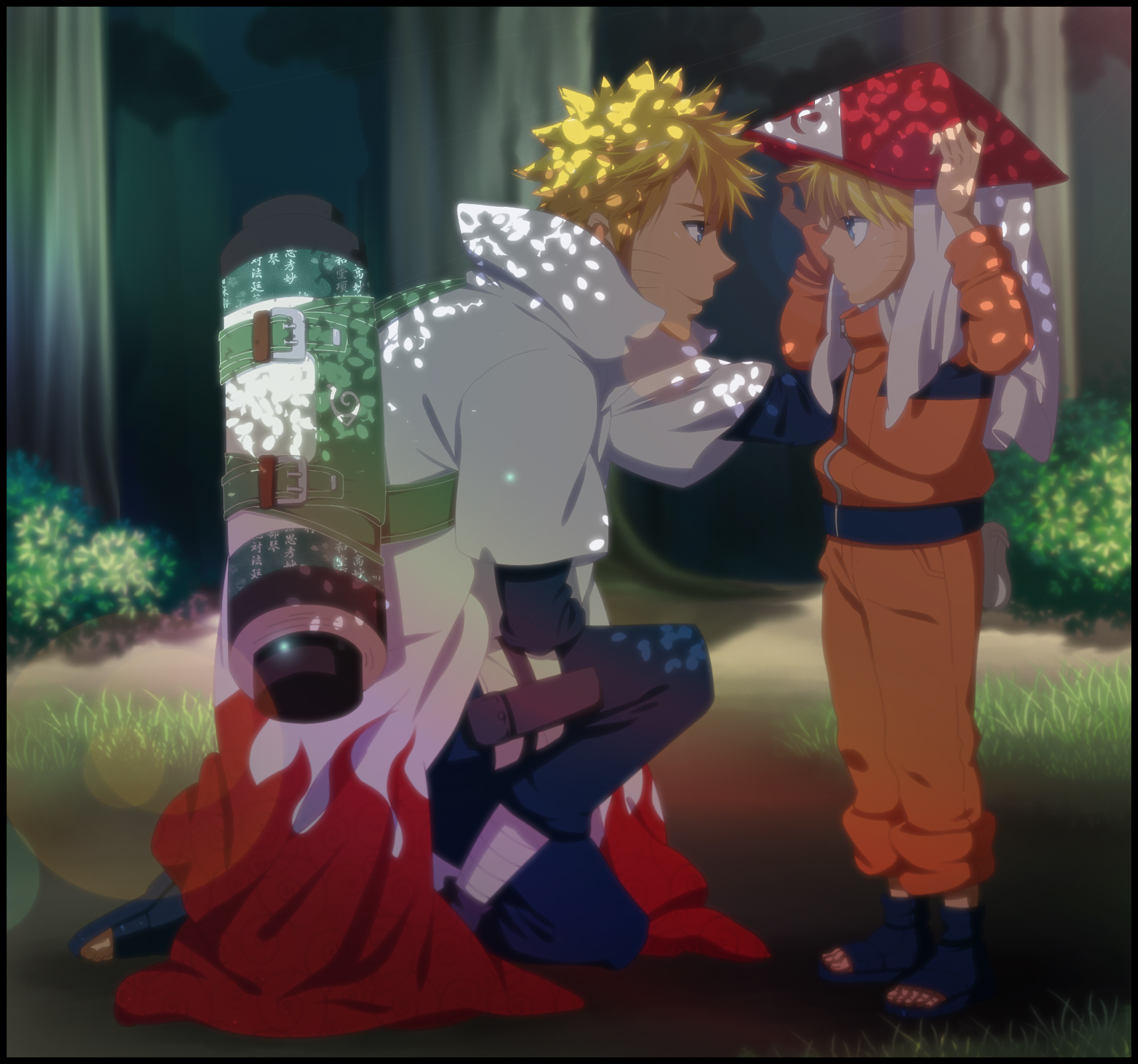 Naruto and young Naruto