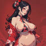 Woah the Japanese girl ate a little much