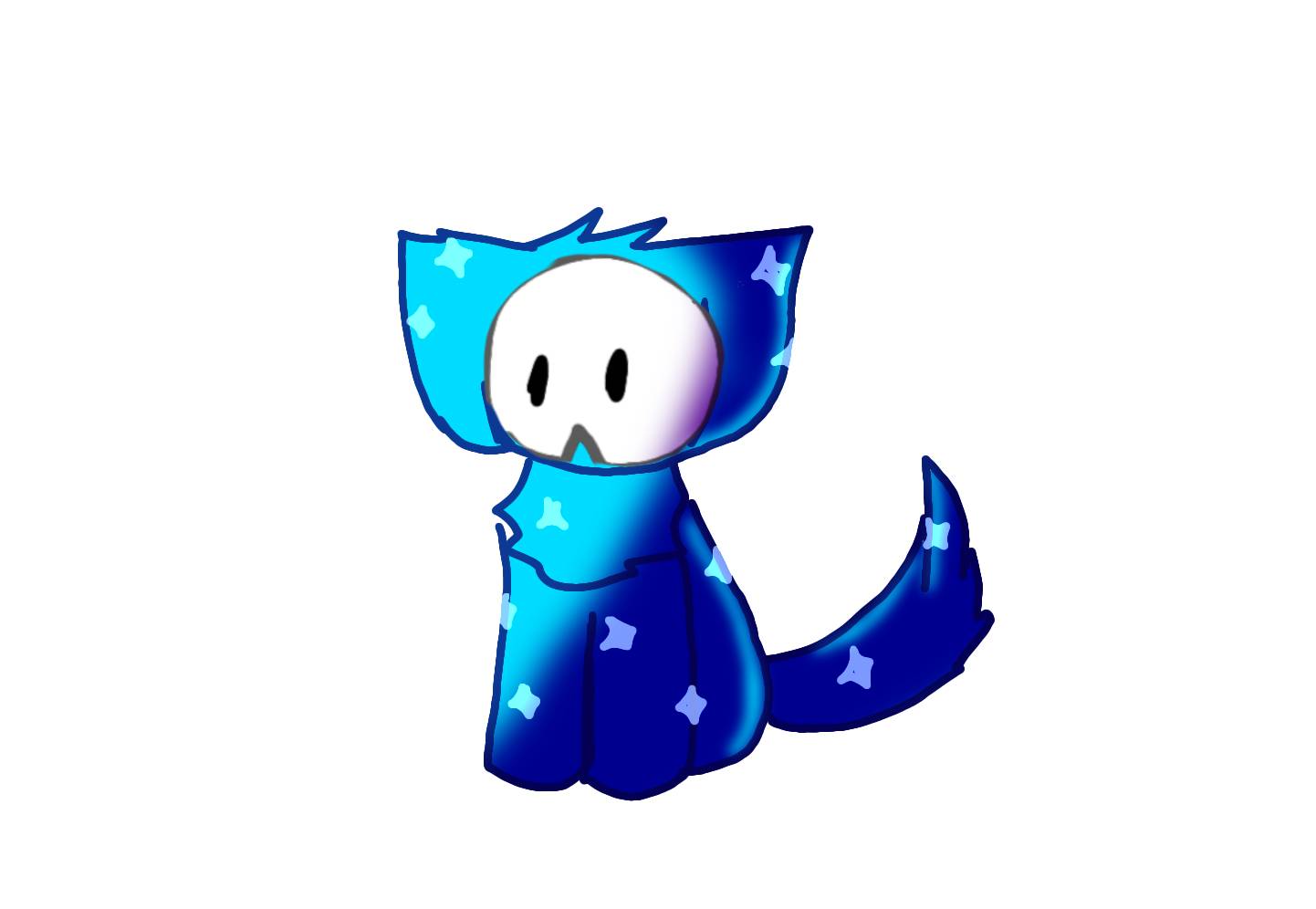 Kaiju paradise cute fan art cyan pup