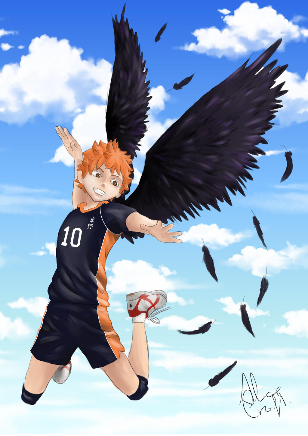 Haikyu!!- Taking Credit, Hinata has wings! 🦅 (via Haikyu), By Crunchyroll