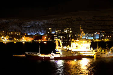 Hammerfest City at Night