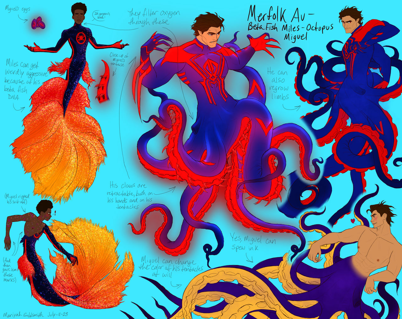 Merman Flowerfang Ref Sheet by DarkFoxKirin on DeviantArt