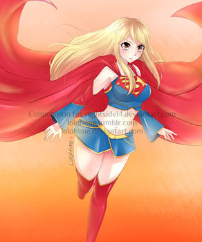 [Commission] Lucy in Amie-comi Supergirl suit