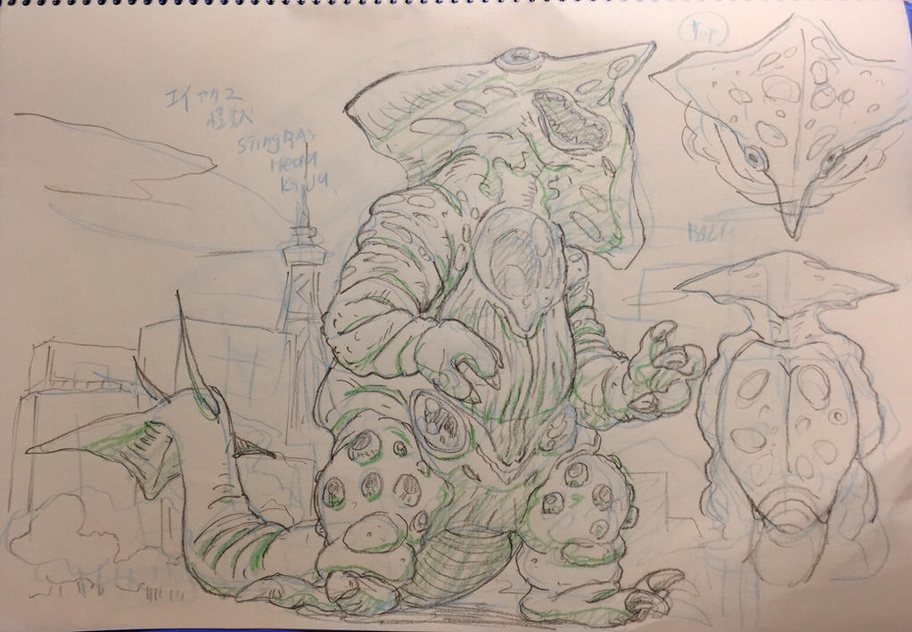 Stingray head kaiju