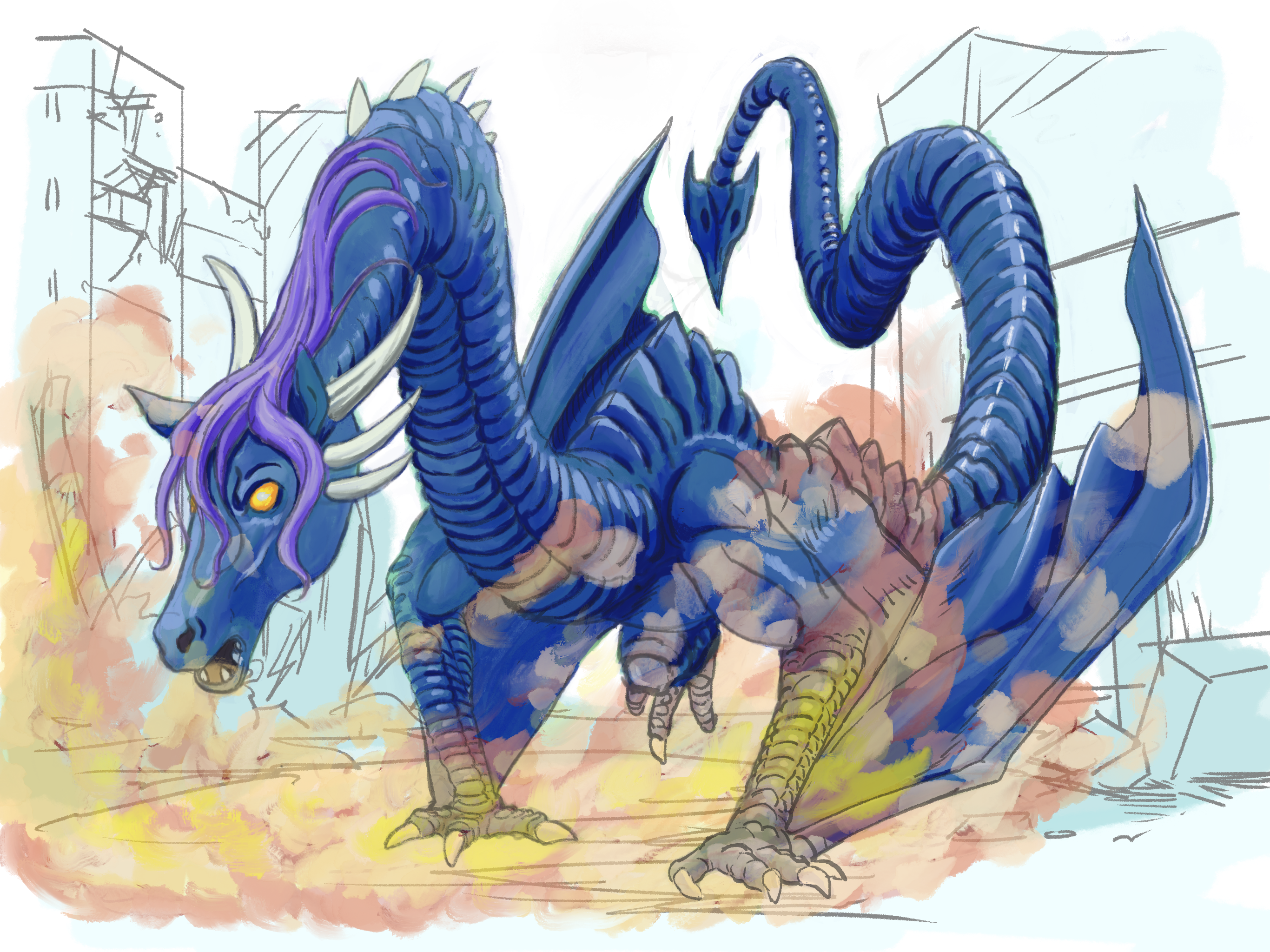 Horse face dragon