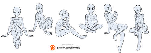 photo Cute Poses Drawing Sitting tutorial body woman anatomy poses on