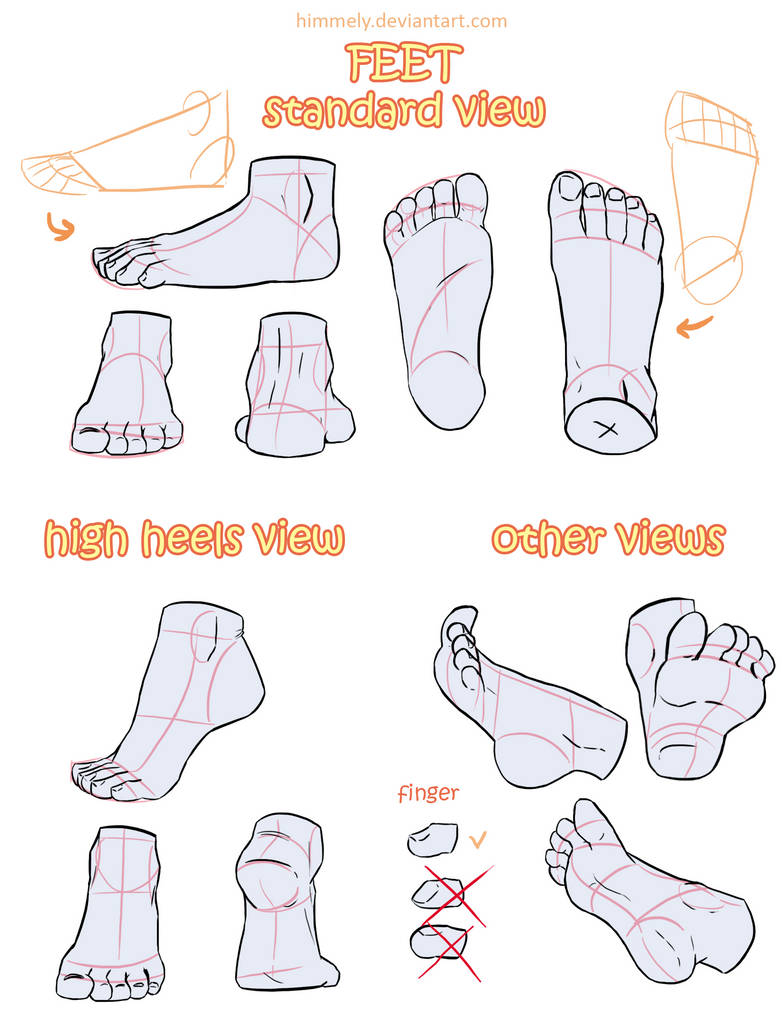 Feet Study - anatomy | reference sheet by Himmely on DeviantArt