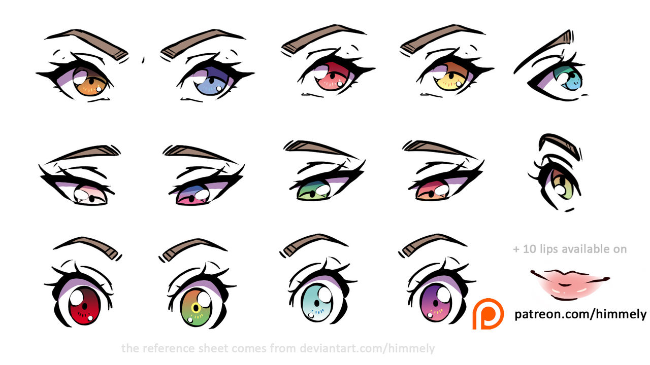 Anime Eyes Drawing Reference